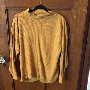 Chris & Carol Mustard Cowl Neck Sweater